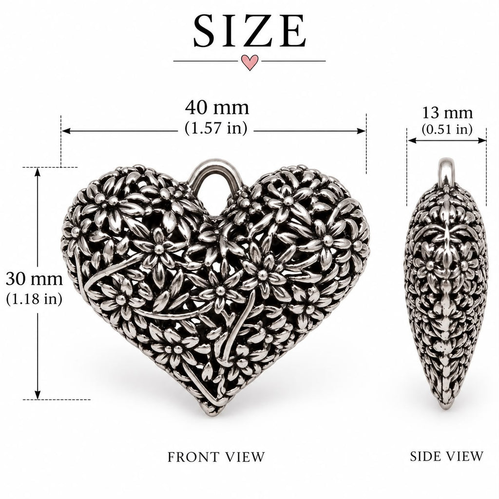Heart Charm - 17x18mm - HRT-009