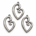 Mother Love Double Heart Charm - 27x40mm - HRT-011