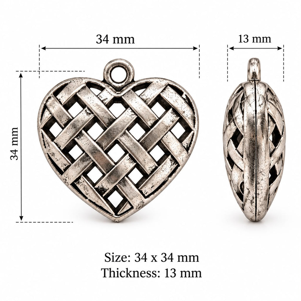Heart Charm - 35x35mm - HRT-007